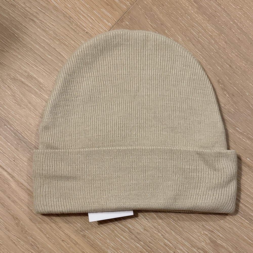Beige Knit Beanie